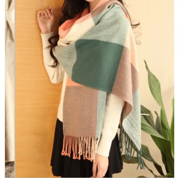 Last chance! New cashmere super soft plaid scarf - Picture 3 of 7